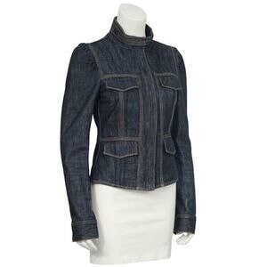 VTG Gucci 2002 Tom Ford Era Military Fitted Jean Jacket XS